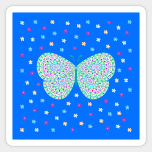 Flowery Butterfly Magnet